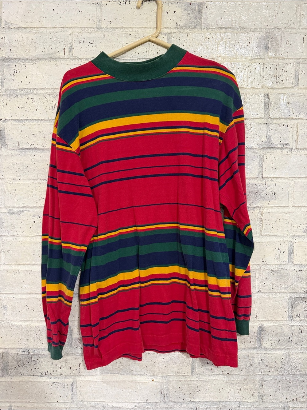 Architect Men's Multicolor Striped Crewneck Sweater - Red, Green, Yellow, Navy